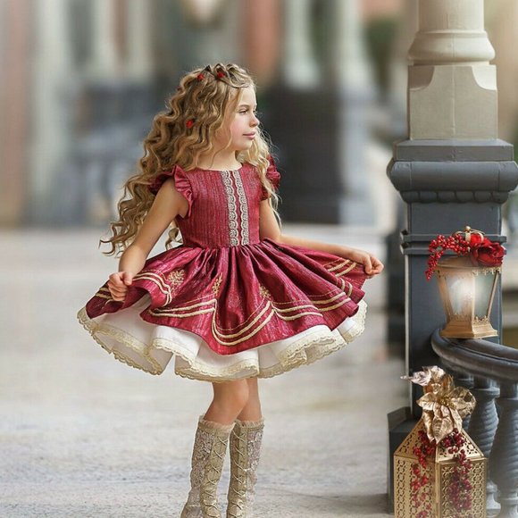 NWT DOLLCAKE Ruby Gleam In The Light Dress Holiday Special Party sz 6
